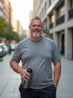Man enjoying an active lifestyle